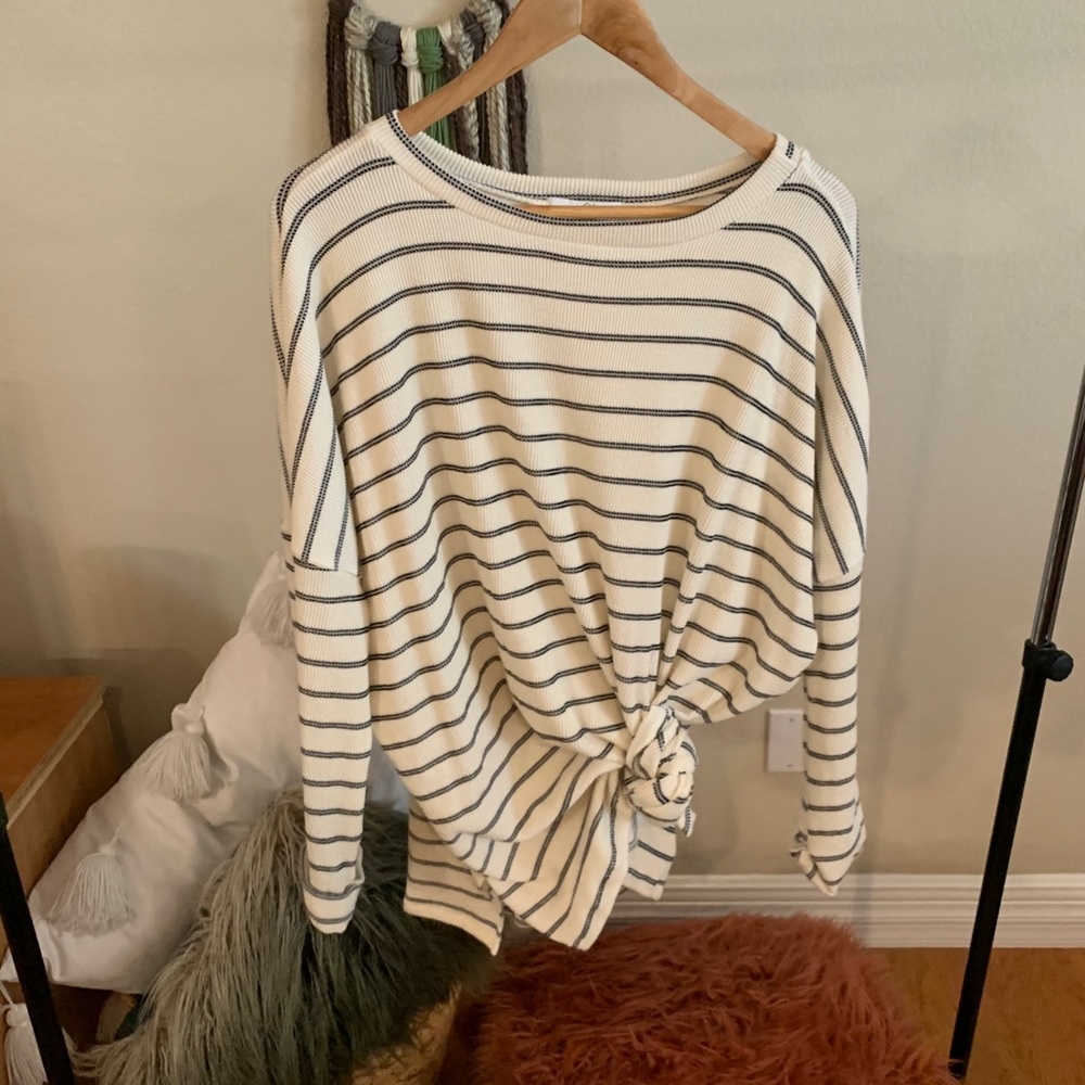 Long sleeve striped top